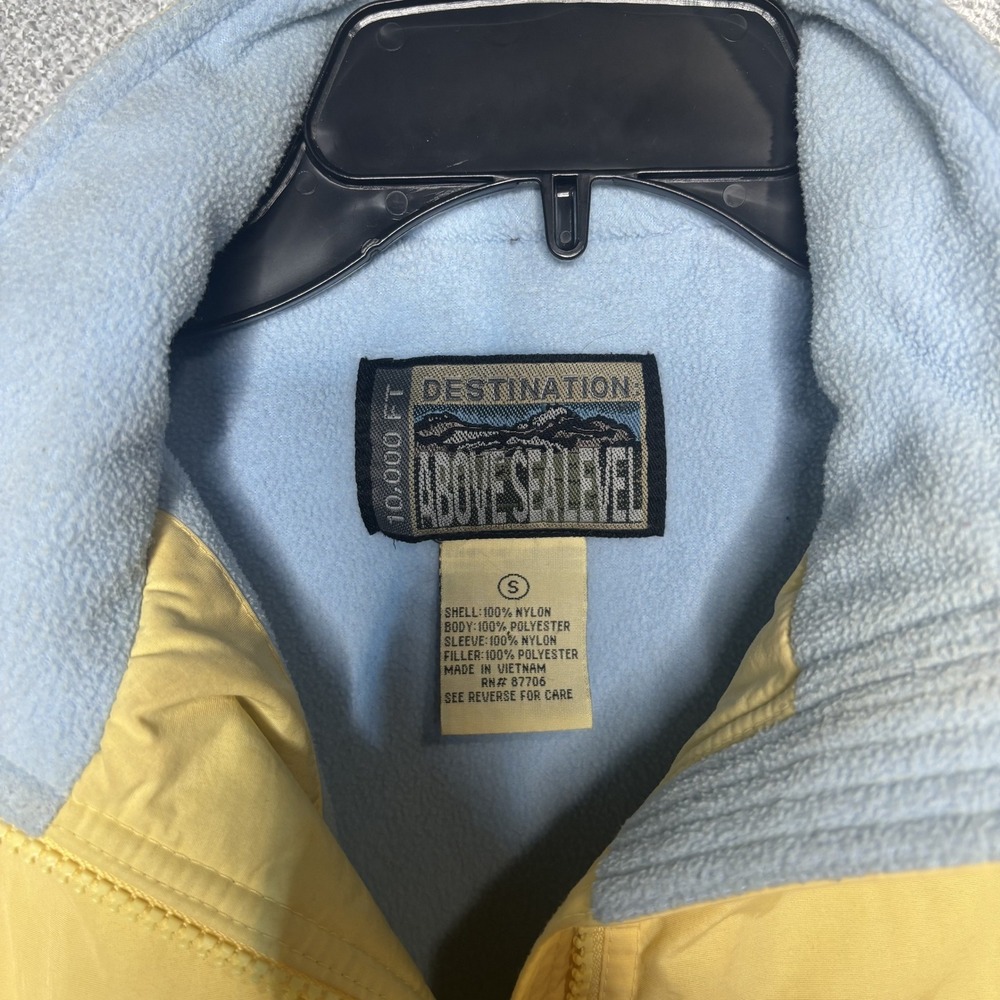 Cabelas Destination Above Sea Level Yellow Fleece Lined Jacket Size S - Picture 6 of 14